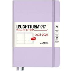 Lila Kalendrar Leuchtturm1917 Weekly Planner 18m 23-24 A5 Lilac