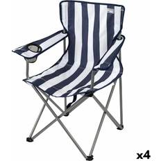 Blanc Chaises de camping Aktive 4 Chaise Pliante Marin 45 x 82 x 47 cm