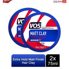 VO5 Pack of extreme hold matt clay finish 75ml