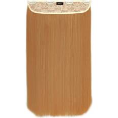 Blonde Clip-On Extensions Lullabellz Thick 18" 1 Piece Straight Synthetic Clip In Hair Extensions Strawberry Blonde