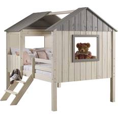 Beige Children's Beds Donco kids Grey Rustic Sand Full House Low Loft Bed