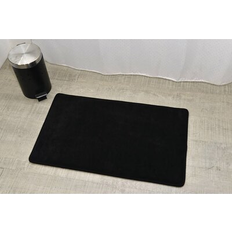 Tapis Evideco Tapis Microfibre Uni 45x75 cm - Noir Tendance Noir