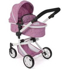Bayer Chic Bayer Chic 2000 Dockvagn Mika, 2-i-1 kombidockvagn för barn från 4 till 8 år, jeans rosa, 595-62, 73 x 41 x 82 cm