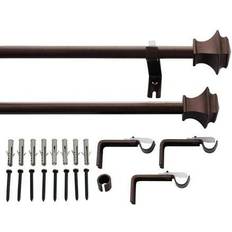 Tringles à Rideaux Deco Window Lot de 2 Tringles Rideaux Marron 28 48 Pouces