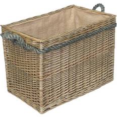 RED HAMPER Rope Handled Log Basket