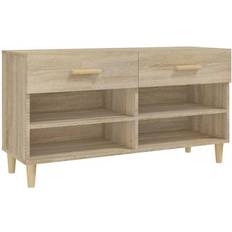 vidaXL Skoskåp Sonoma-Ek 102 x 35 x 55 cm Skoställ