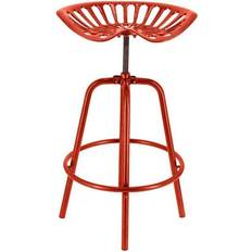 Rouge Tabourets de bar Esschert Design Chaise Tracteur De Rouge 50 x H 70 cm Tabouret de bar