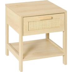 Beige Bedside Tables Homcom Nightstand Bedside Table