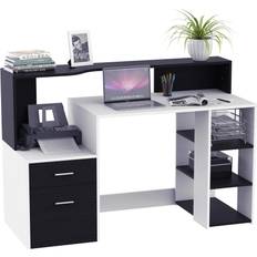 Homcom ProperAV Wooden Computer Writing Desk