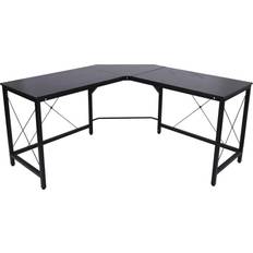 Métal Bureaux d'écriture Homcom L-Shaped Black Writing Desk 150x150cm