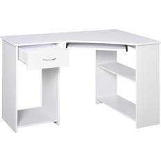 Computer desk with keyboard tray Homcom L-Shaped Corner Writing Desk 70x120cm