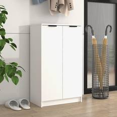 vidaXL Skoskab 59 x 35 x 100 cm Konstrueret Træ Hvid Skostativ