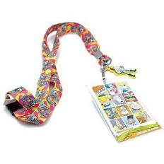 Rouge Porte-cartes de visite Silver Buffalo Nickelodeon Ren & Stimpy Lanyard With ID Badge Holder And Removable Charm