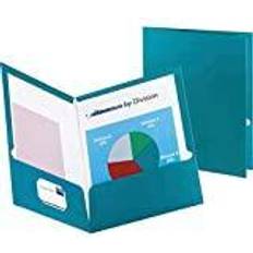 Office Supplies Oxford Metallic Two-Pocket Folders, Teal, Letter per Box 5049561