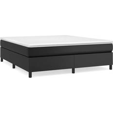 vidaXL Box Spring Bed Frame Black 180x200cm 6FT Super King