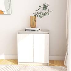vidaXL 60x36x65 massivt fyrretræ hvid Opbevaringsskab