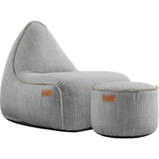 SACKit Cobana Lounge Chair & Pouf Sand Melange Sittsäck
