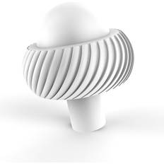 Allied Brass Matte White Two-Inch Cabinet Knob with Twisted Ring Detail