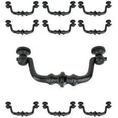 Cabinet Knobs Renovators Supply Black Wrought iron Drawer Bail Drop Style Swing Powder Coat