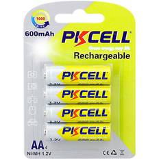 NiMH Batteries & Chargers PKCELL Rechargeable AA Batteries, Pack of 4