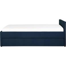 Beliani Pull-out bed 90 blue MARMANDE