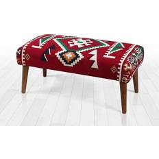 Vita Sittpuffar LOTO LIVING Crossett 91 Röd/Vit Sittpuff