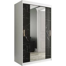 Guld Garderober Garderob Med Speil Kant 120 cm Hvit Svart Gull Garderobe