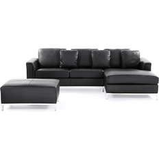 Corner Sofas - Faux Leathers Beliani Left Modern Sectional Sofa