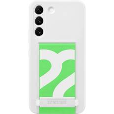 Samsung Galaxy S22 Silicone Cover with Strap, White