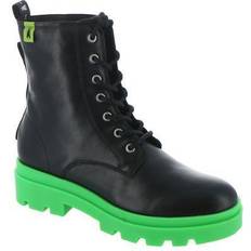 Fly London Lace Boots Fly London Combat Boot - Black/Green