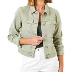 Roman Classic Cotton Denim Jacket - Sage