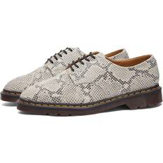 Beige Oxford Dr. Martens 2046 Snake Print Suede Oxford Shoes - Sand/Black