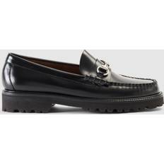 Men - Silver Low Shoes G.H. Bass Mens Weejun 90's Lincoln Horsebit Loafers In Black