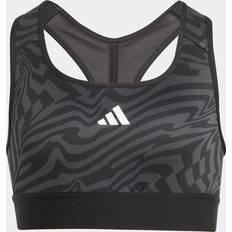 Nero Bralette Adidas Aeroready Powerreact Print Padded Junior - Carbon/Black/White