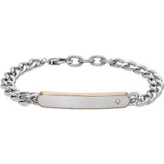 Men - Rose Gold Bracelets Fossil Mens Jewellery Stainless Steel Classic