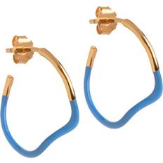 Enamel hoops sway ENAMEL Copenhagen Sway Hoops - Gold/Blue