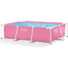 Rectangle Pools Intex Pink Rectangular Frame Above Ground Pool 2.2x1.5x0.6m