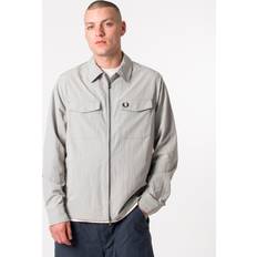 Fred Perry Beige Jackets Fred Perry Zipped Overshirt Limestone