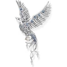 Gray - Women Charms & Pendants Thomas Sabo Sterling Silver Blue Stones Phoenix Pendant PE937-945-7