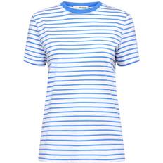 Selected FEMME Damen Slfmyessential Stripe O-neck Tee Noos T Shirt, Ultramarine/Stripes:bright White