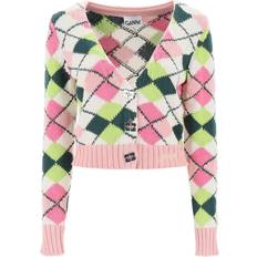 Organic Fabric Cardigans Ganni Multicolor Argyle