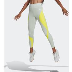 Dame - Gul Tights adidas Training Essentials HIIT Colorblock 7/8 tights Linen Green Beam Yellow