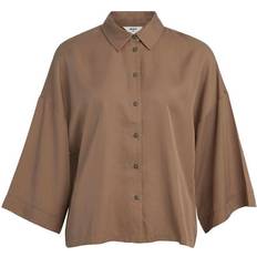 Nainen - Ruskea Paidat Object Objtilda Boxy Shirt - Beige/Ruskea