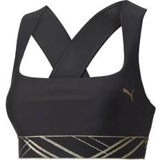 Puma Mid Impact Deco Glam Bra Black-deco Glam