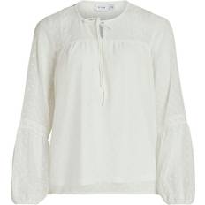 Bianco - Donna Bluse Vila Dettagliata Camicetta A Maniche Lunghe Blusa