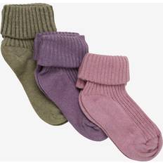 Vert Sous-vêtements Minymo Babysocken 3er Pack Orchid Haze