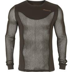 Brun Toppe svedundertøj Härkila Base Mesh crew neck Shadow brown