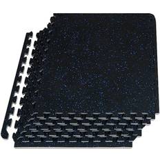 Gym Floor Mats ProsourceFit Rubber Top Exercise Puzzle Mat