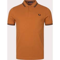 Fred Perry Men's Twin Tipped Shirt S34 Nut Flake/Navy/Black