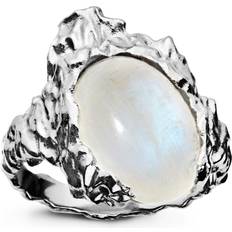 Piedra de Luna Anillos Maanesten Gudinde Ring - Silver/Moonstone